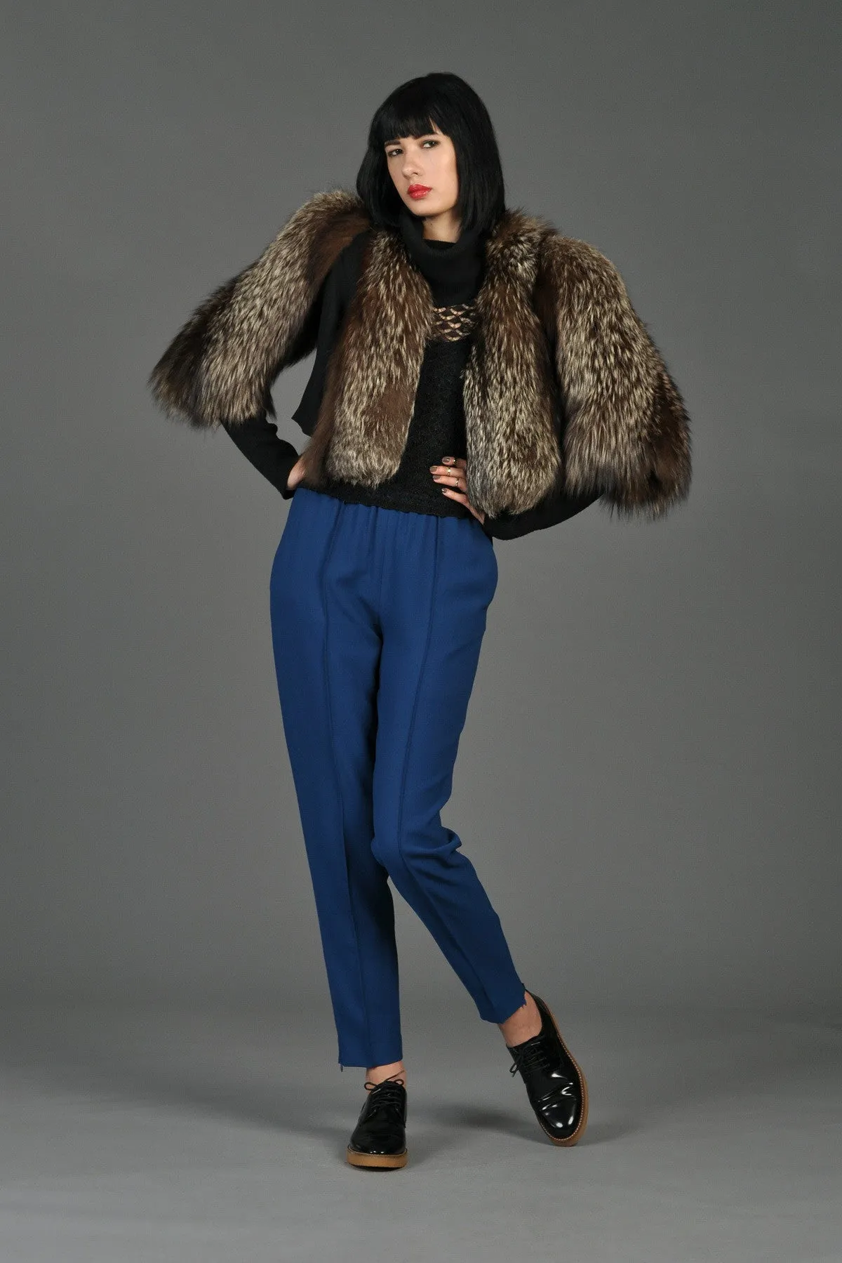 Edward Molyneux 1930s Silver Fox Fur Bolero