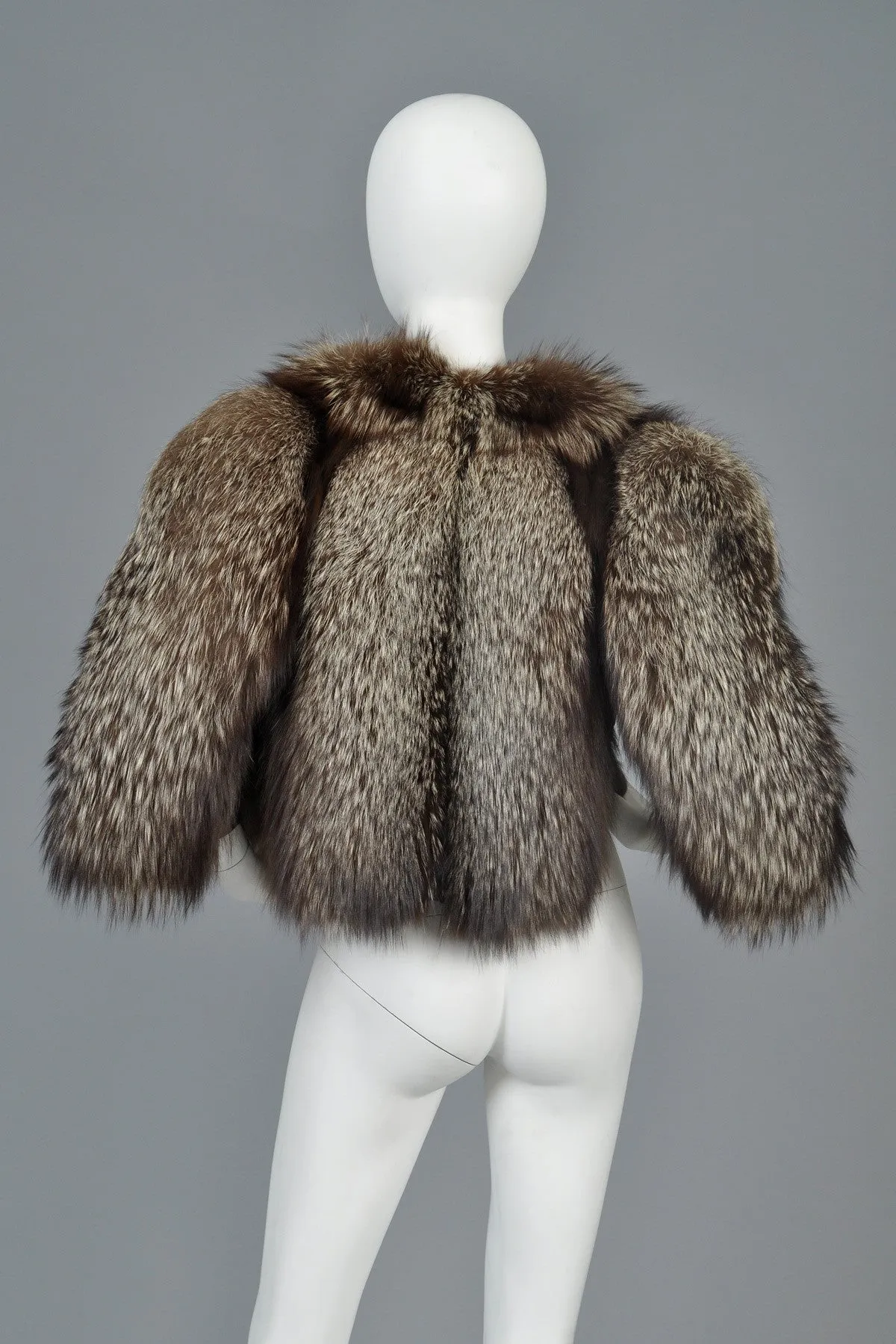 Edward Molyneux 1930s Silver Fox Fur Bolero