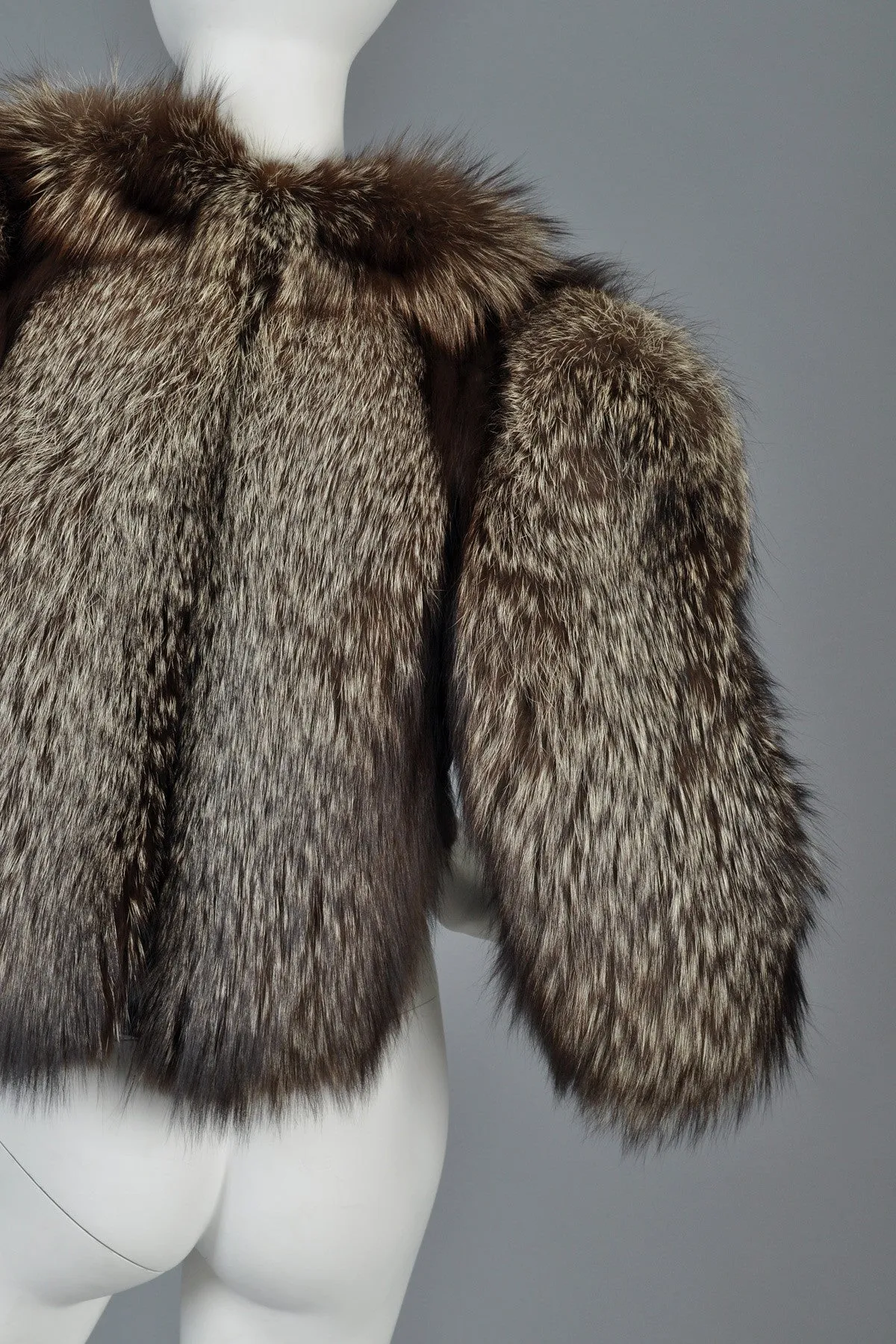 Edward Molyneux 1930s Silver Fox Fur Bolero