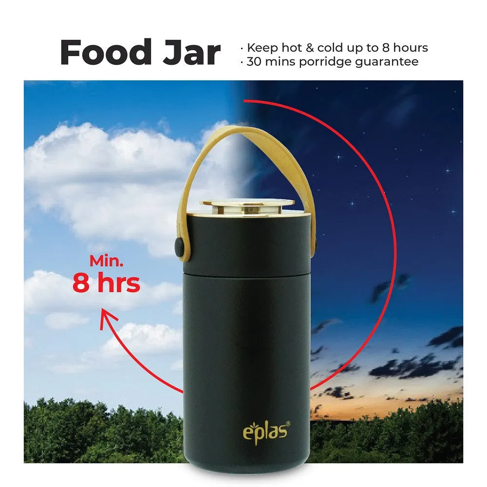 Ee Jia Eplas 600ml Thermal Pot Food Jar With Handle and Spoon - Red