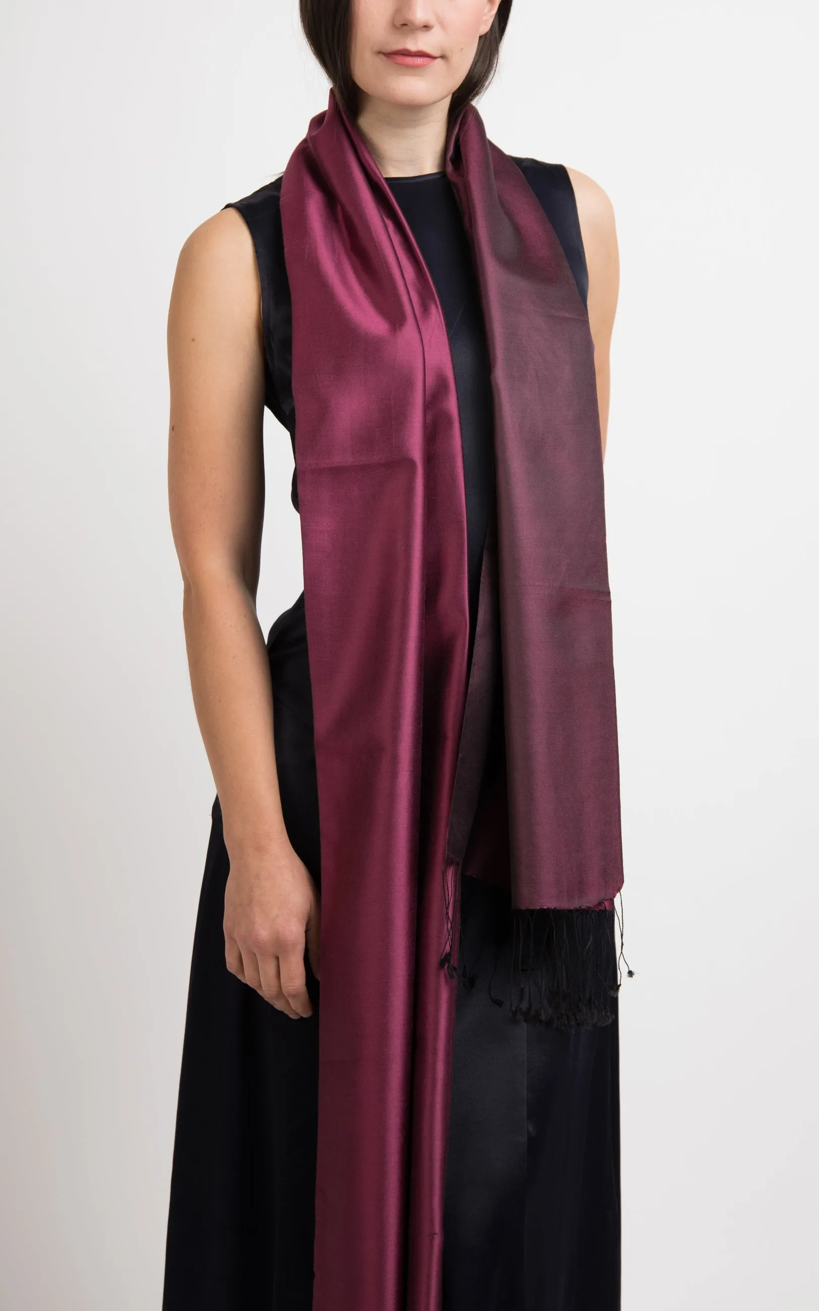 Ella Plum Fine Silk Wrap - TT45-210