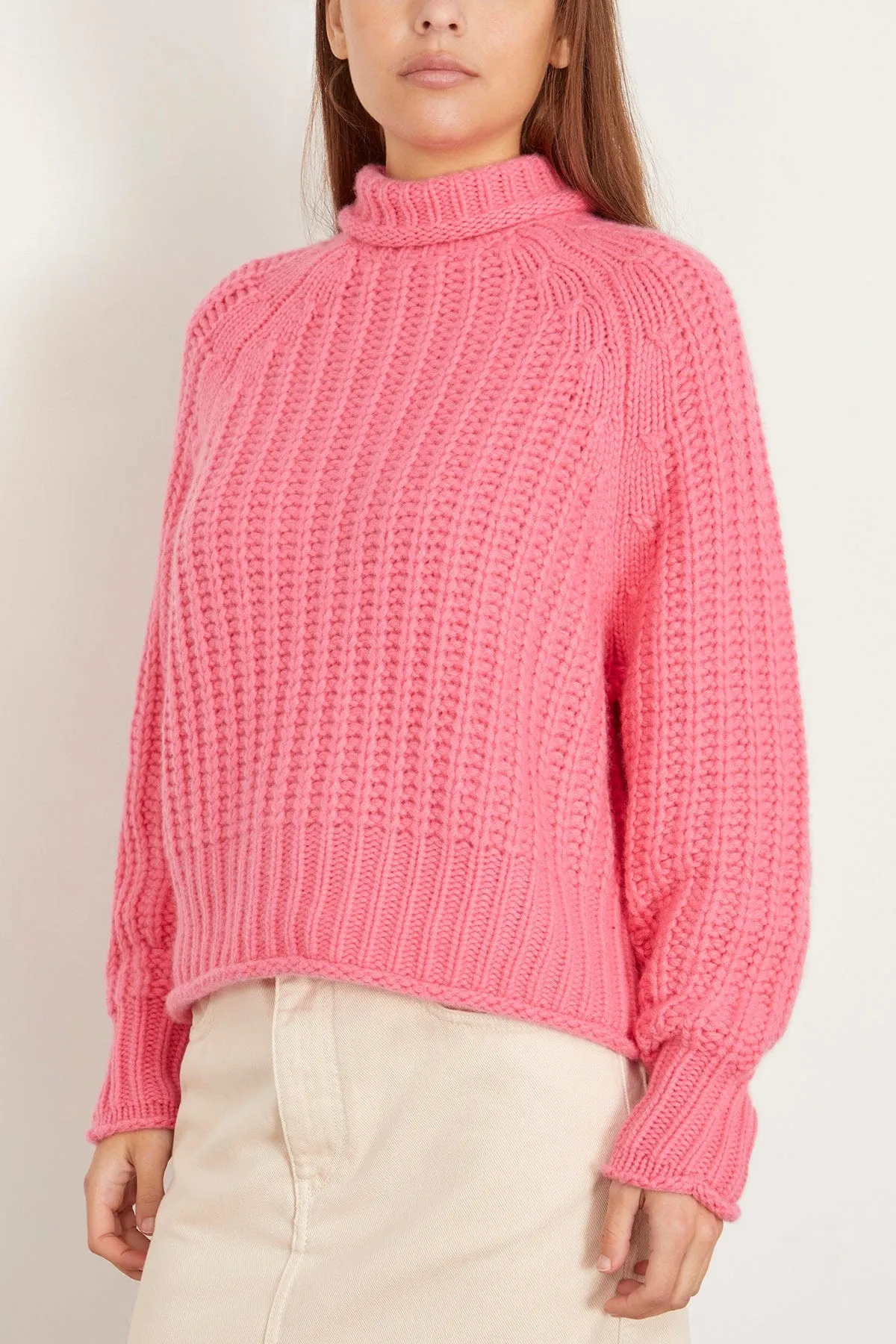 Ellis Crewneck Sweater in Tea Rose