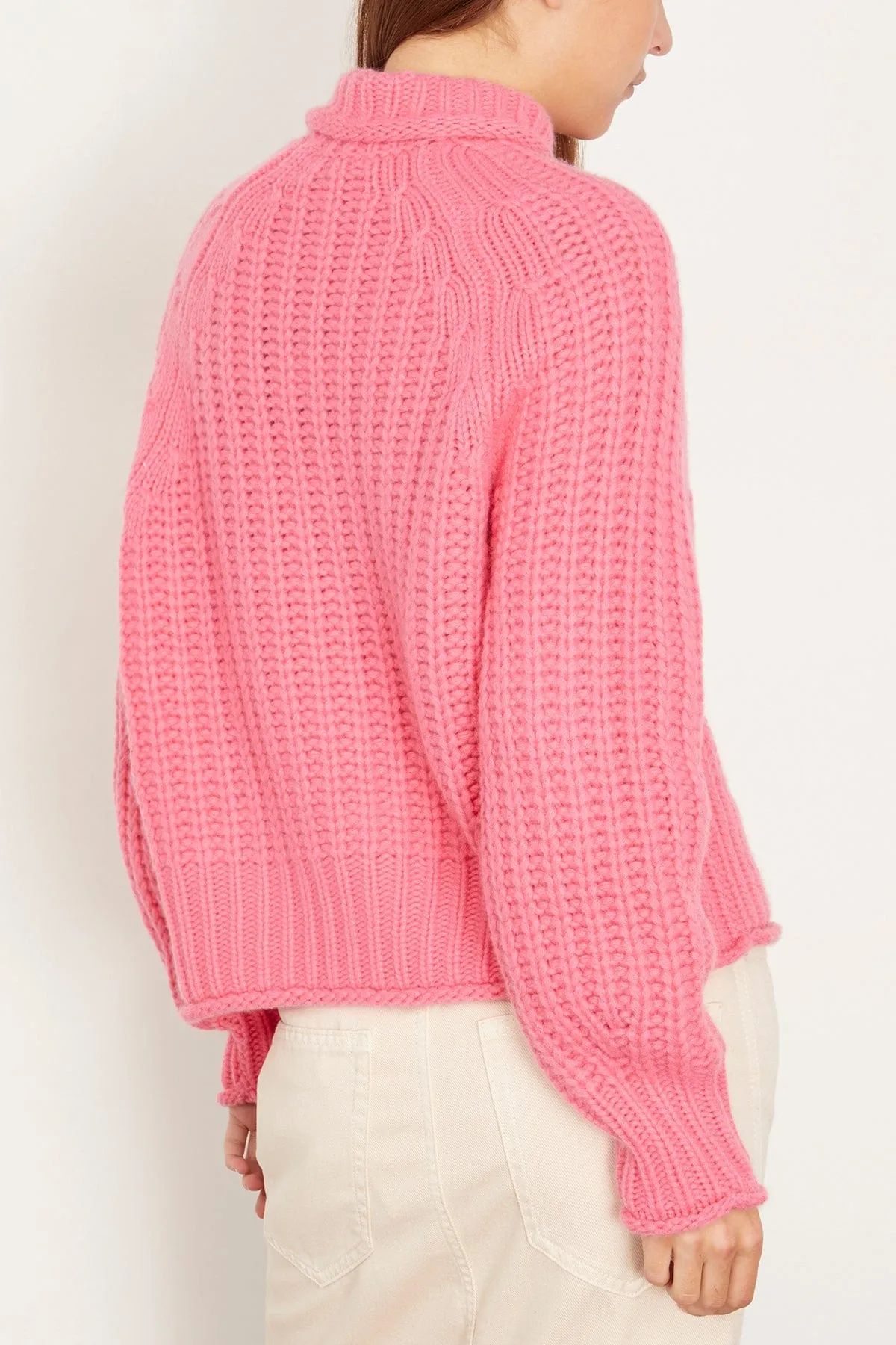 Ellis Crewneck Sweater in Tea Rose