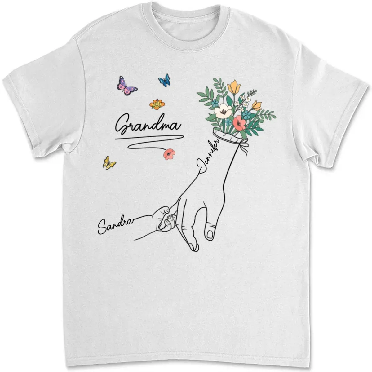 Family - Grandma Mom -  Personalized T-shirt (VT)