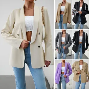 Flytonn-Fall Outfits Women Outwear Streetwear -women's outerwear women's coat Women's Fashion Solid Color Casual Blazer