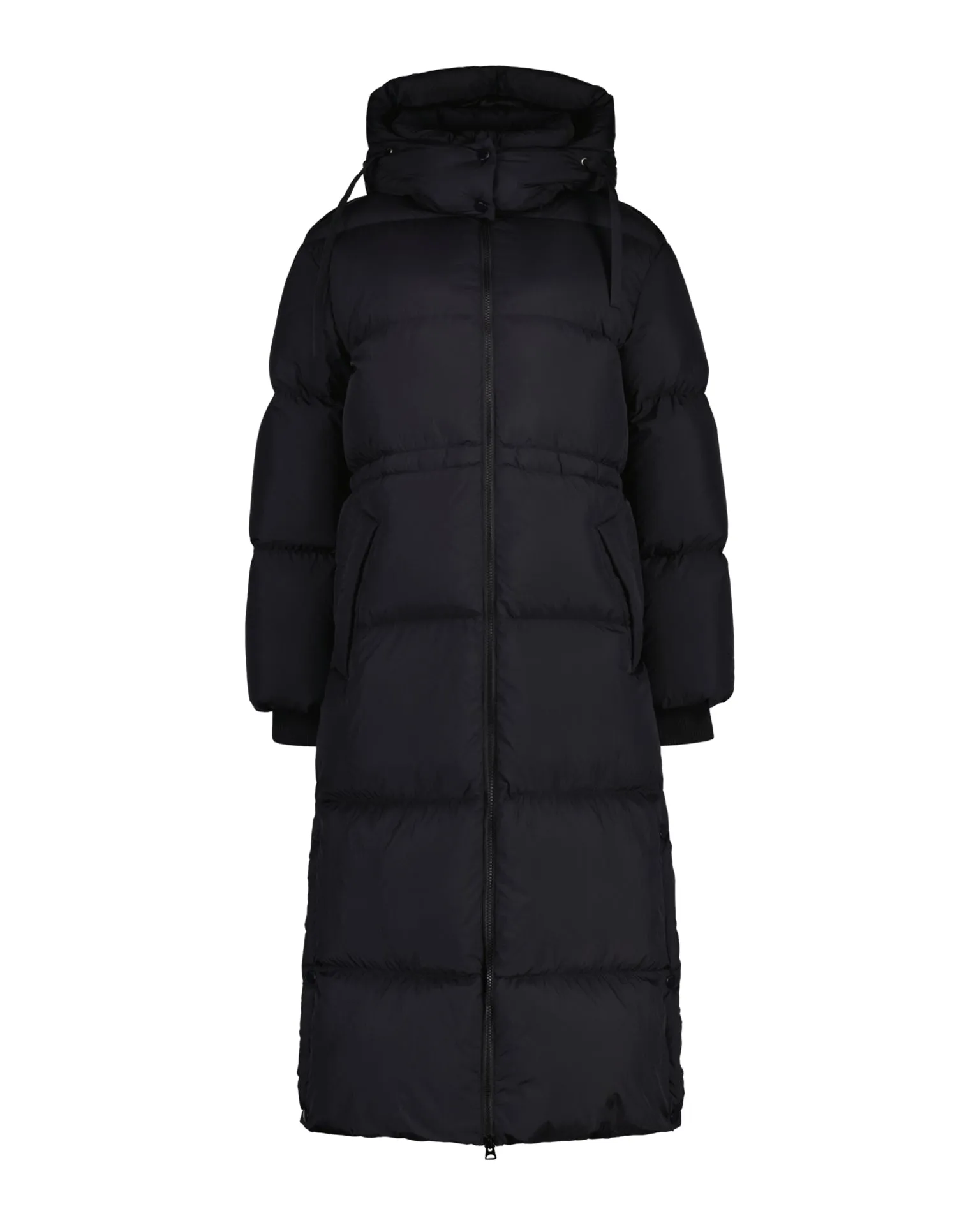 Full Length Down Coat - Ebony Black