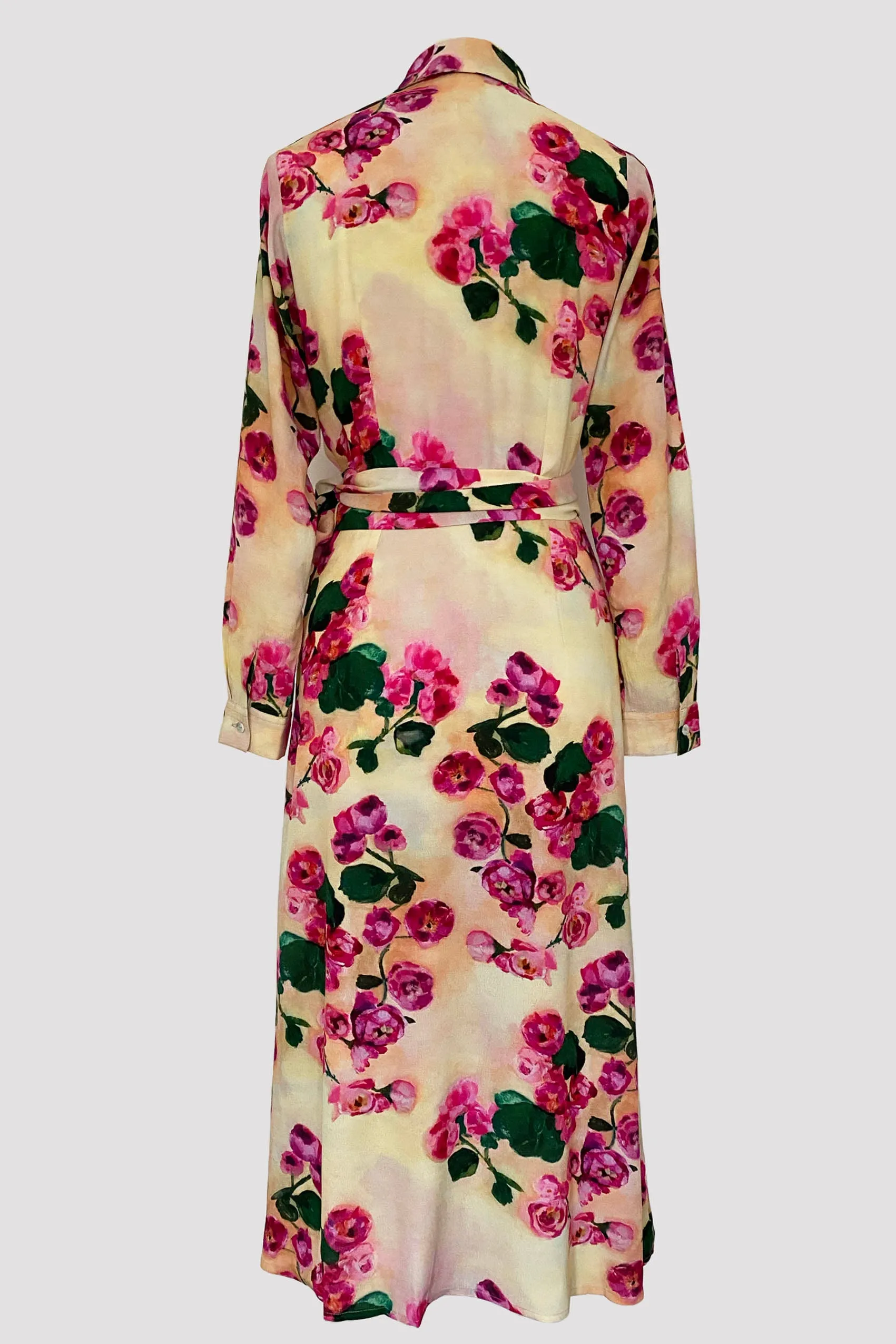 Gaia Rosy Posy Maxi Shirt Dress