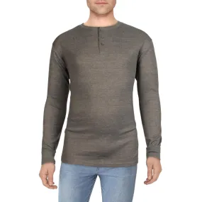 Galaxy by Harvic Mens Thermal Long Sleeves Henley Shirt