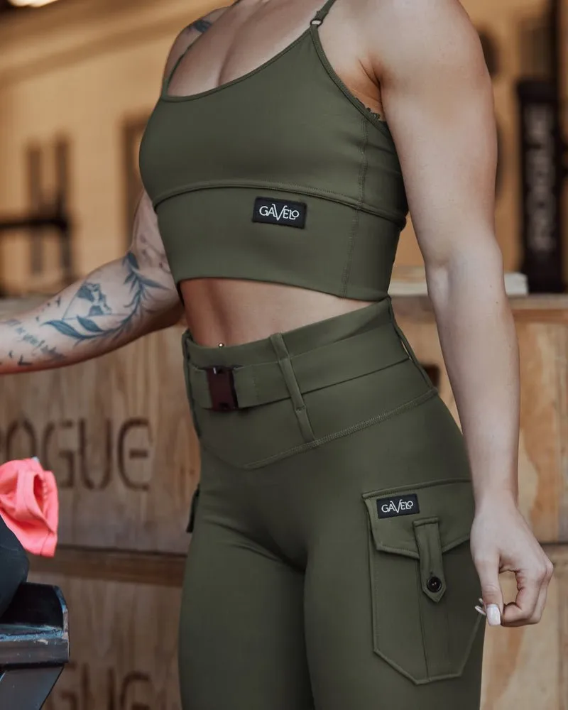 Gavelo Cargo Leggings - Military Green