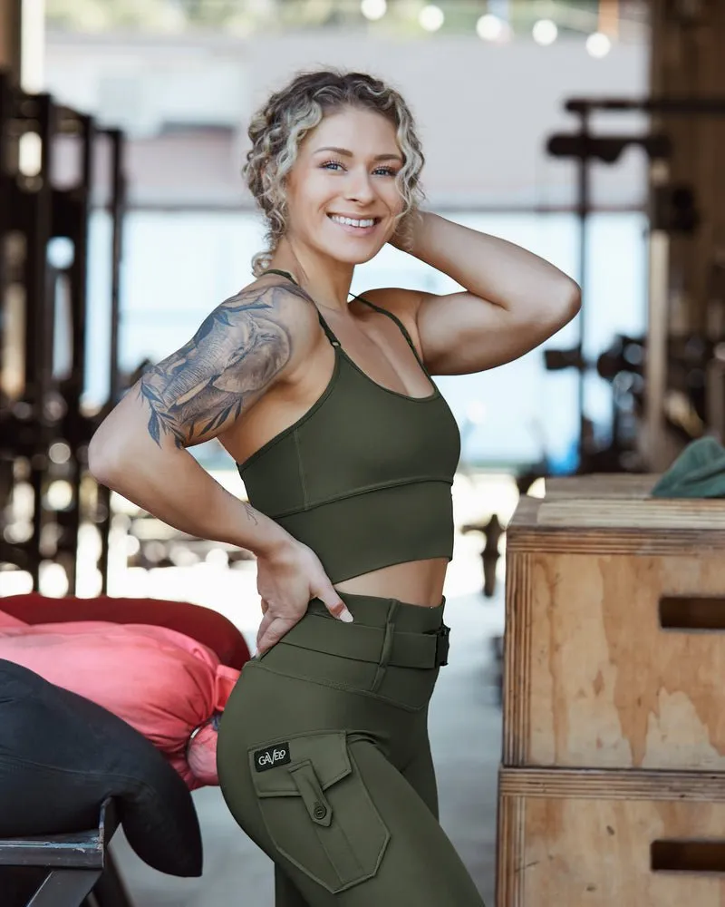 Gavelo Cargo Leggings - Military Green