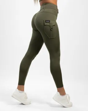 Gavelo Cargo Leggings - Military Green