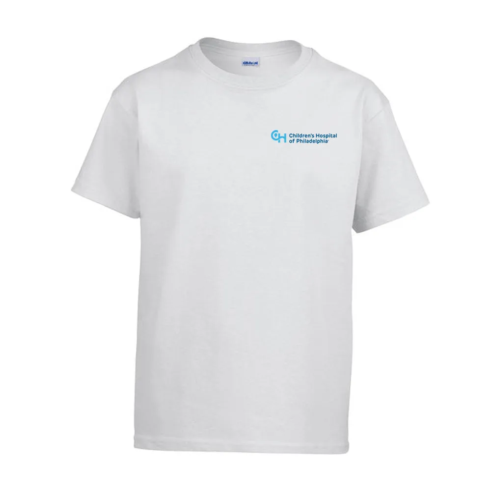 Gildan Youth Ultra Cotton T-Shirt with Light Blue Logo