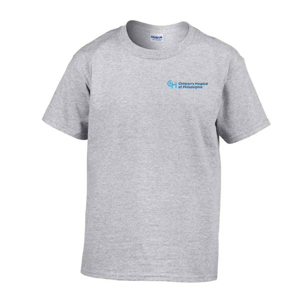 Gildan Youth Ultra Cotton T-Shirt with Light Blue Logo