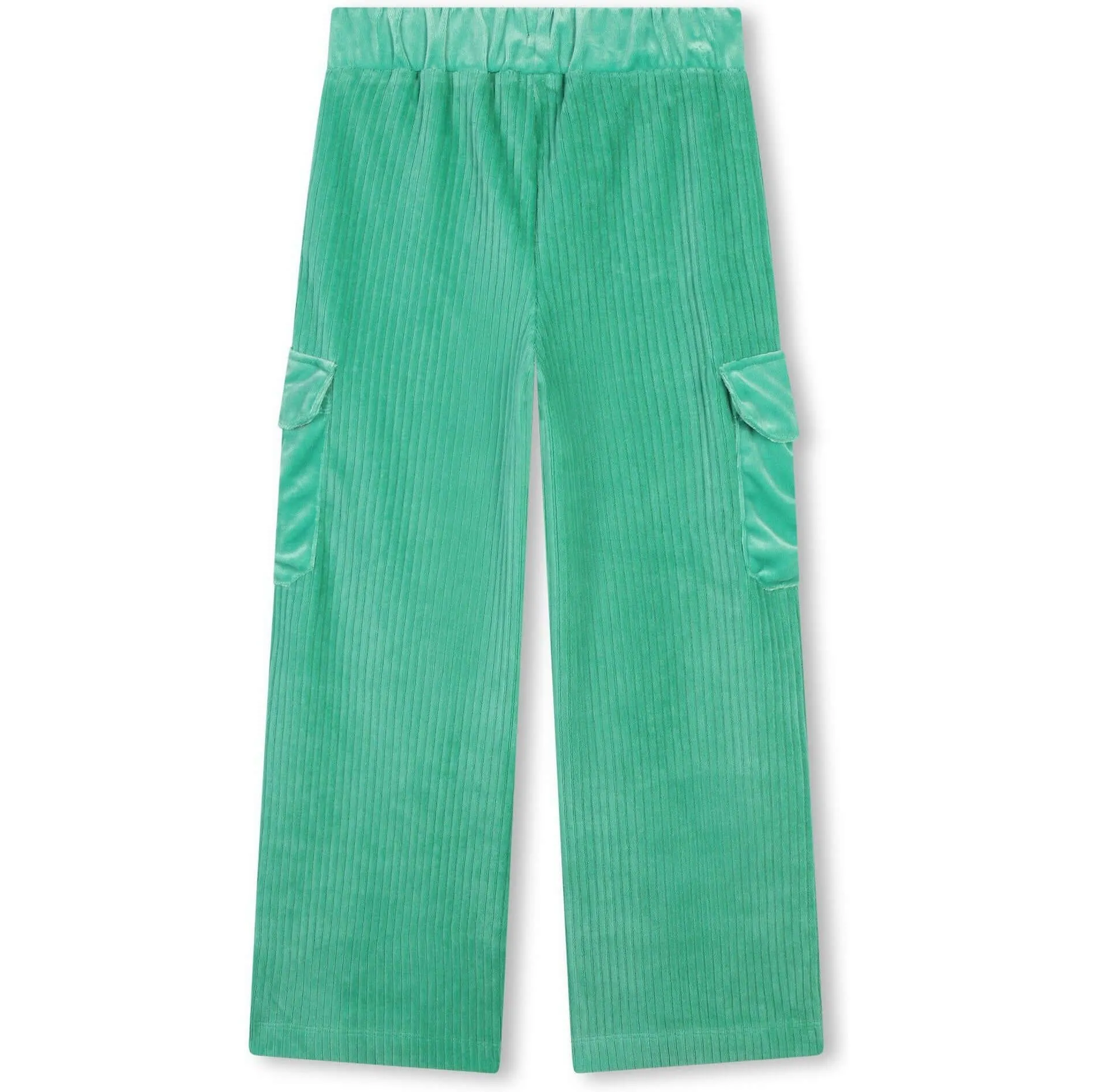 Girls Green Velvet Trousers