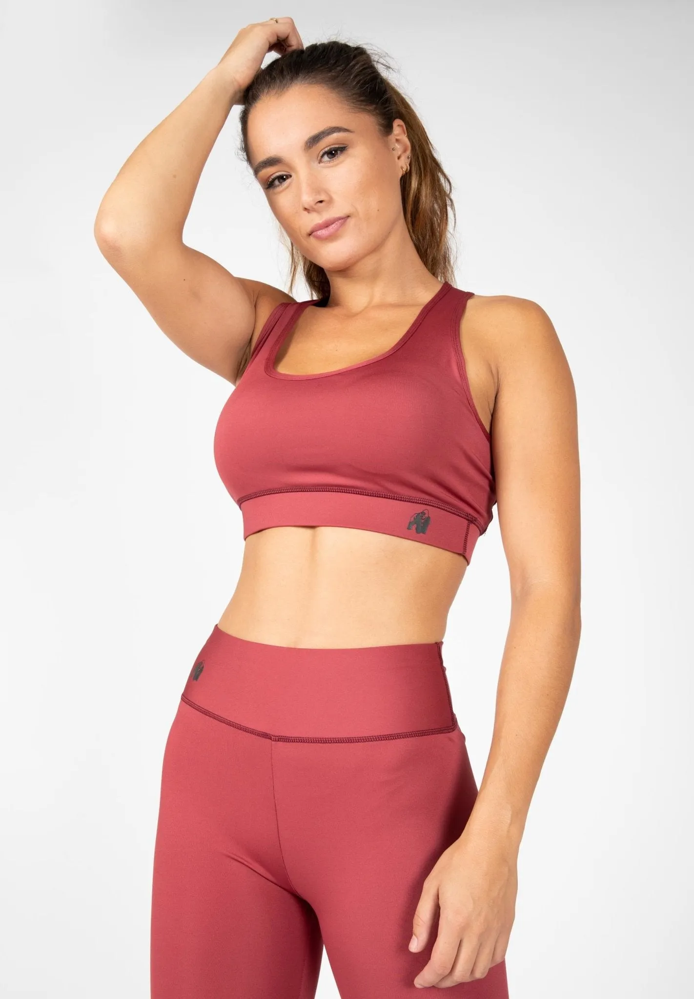 Gorilla Wear Meta Sports Bra - Burgundy Red