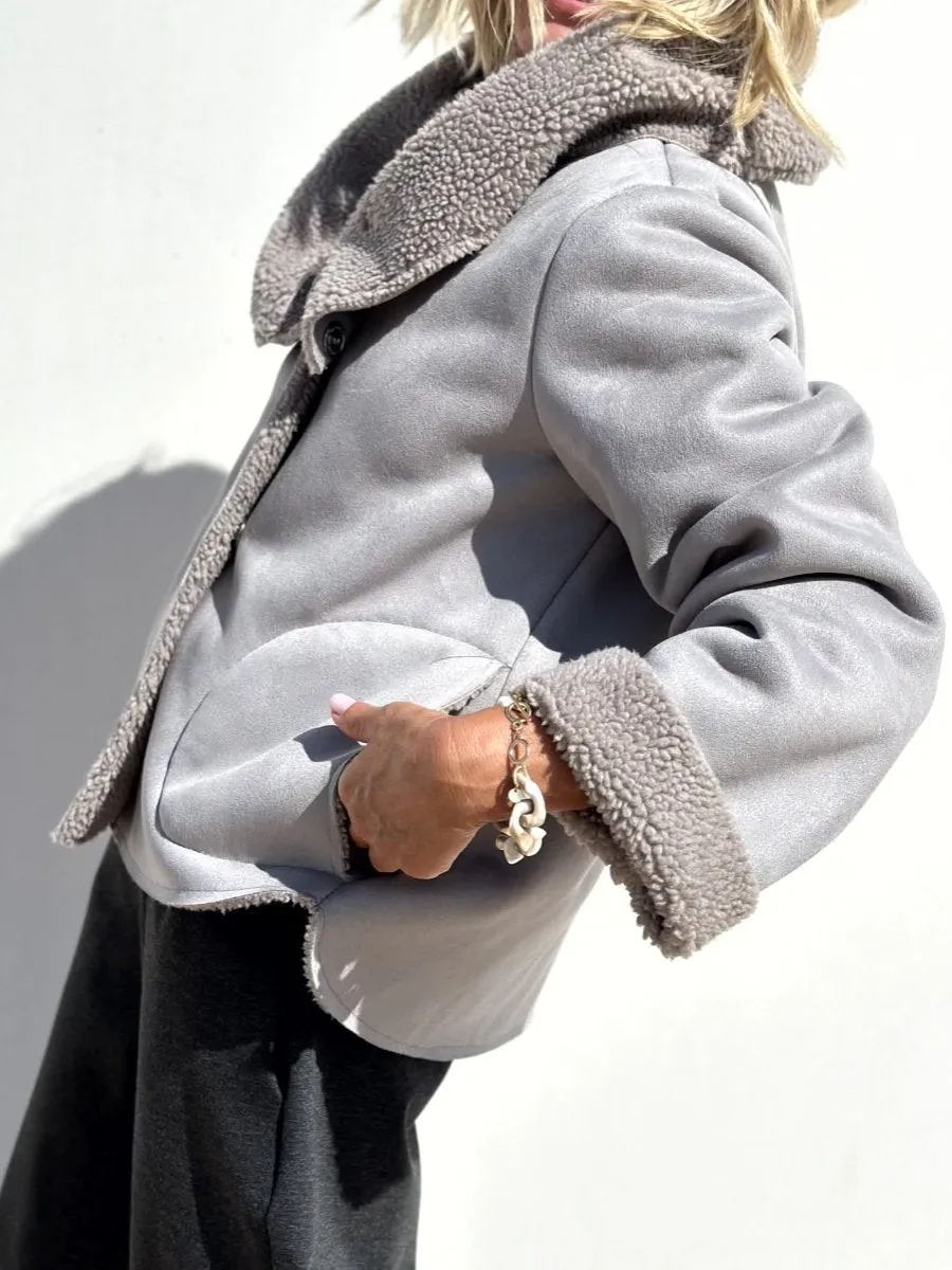 Gray Warm Loose Coat