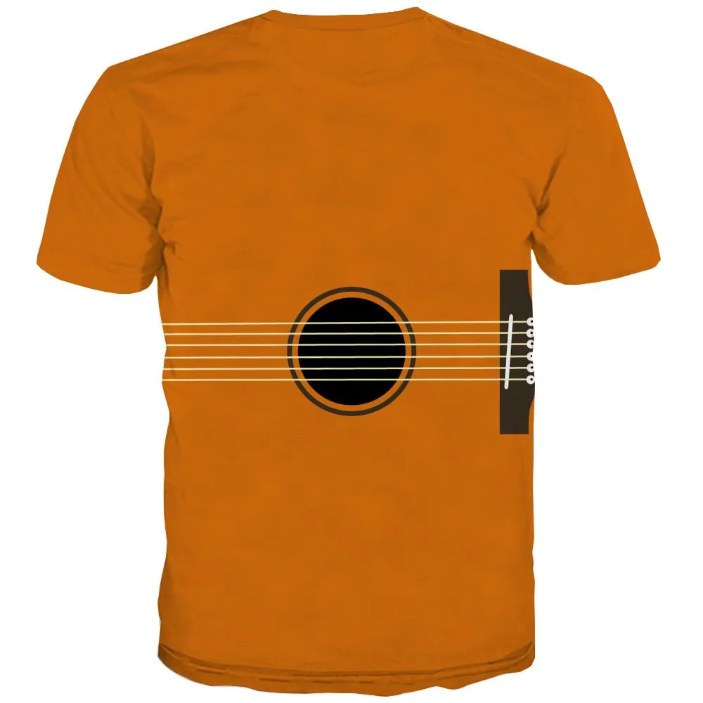 Guitar T shirts Men Music Tshirts Novelty Wooden Tshirt Anime Metal Tshirts Cool