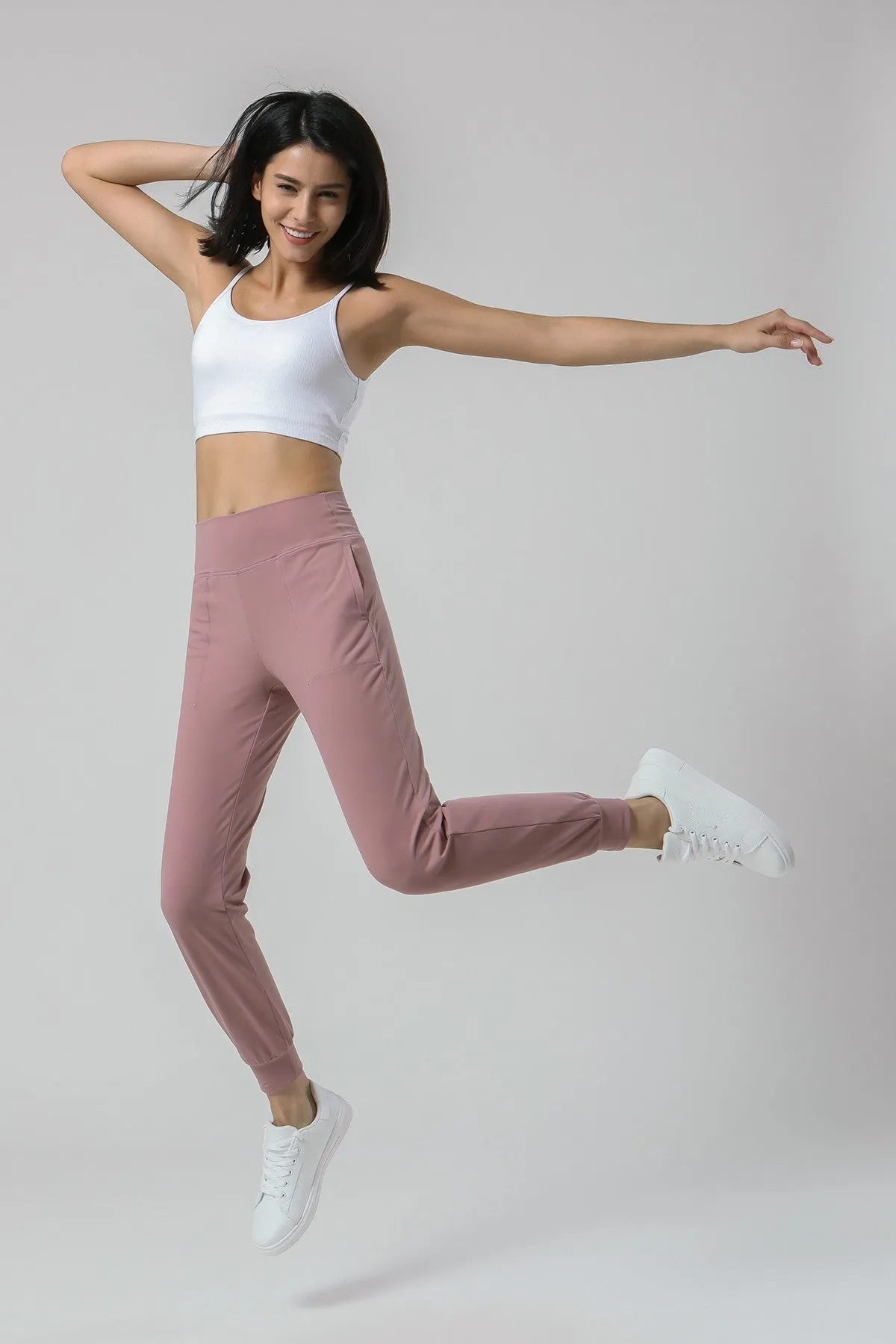 High-Waisted Tapered Joggers