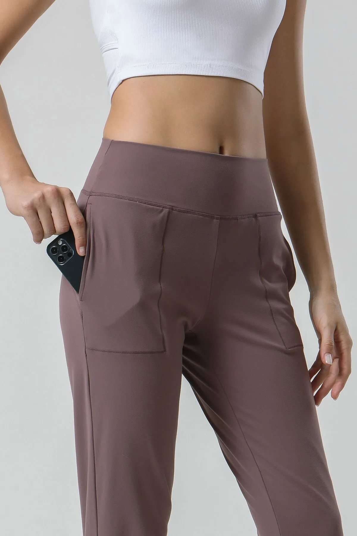 High-Waisted Tapered Joggers