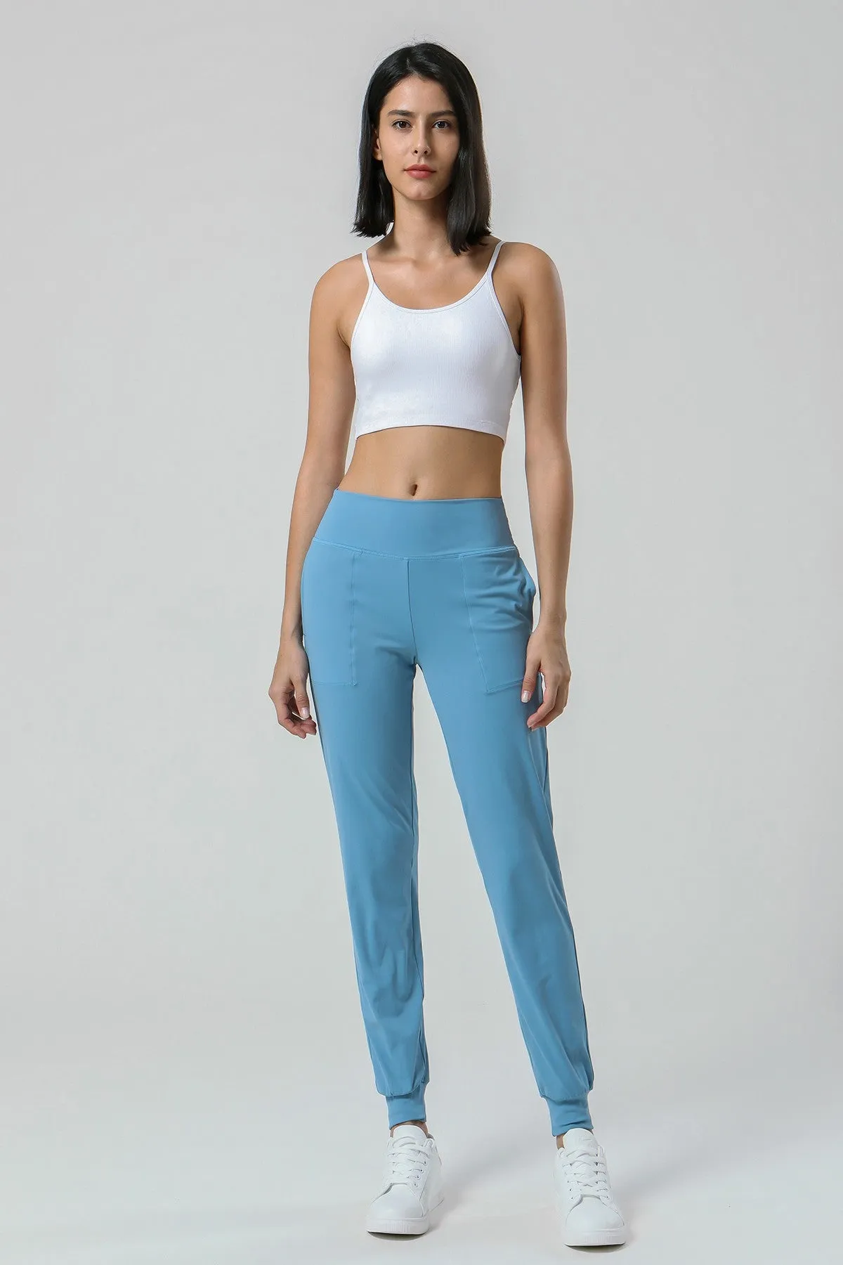 High-Waisted Tapered Joggers