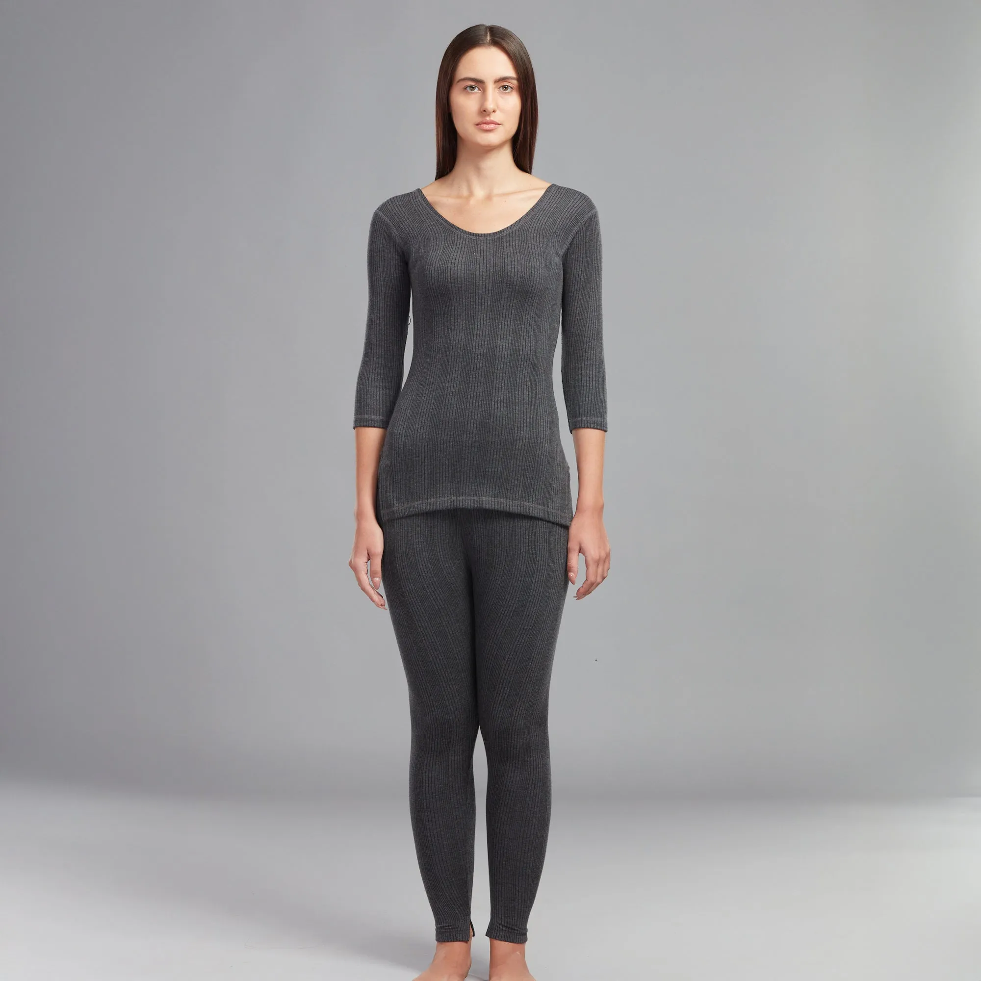 HINT WOMEN'S THERMAL FLARE BIG TOP 3/4TH CHARCOAL