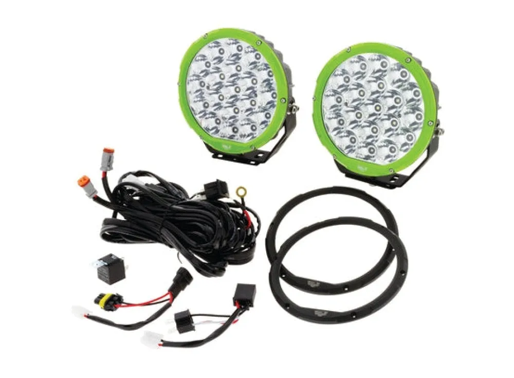 Hulk 7" LED Round 4x4 Driving Light Kit with Interchangeable Bezels