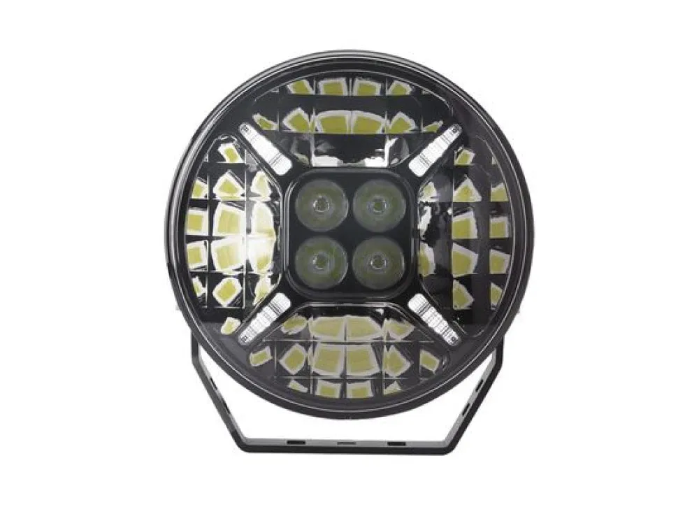 Hulk 7" Round 4x4 LED Driving Lamp | Black/Chrome