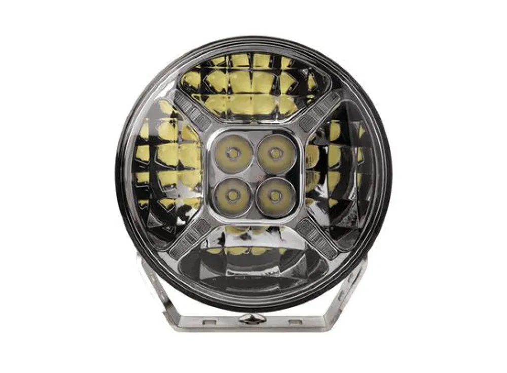 Hulk 7" Round 4x4 LED Driving Lamp | Black/Chrome