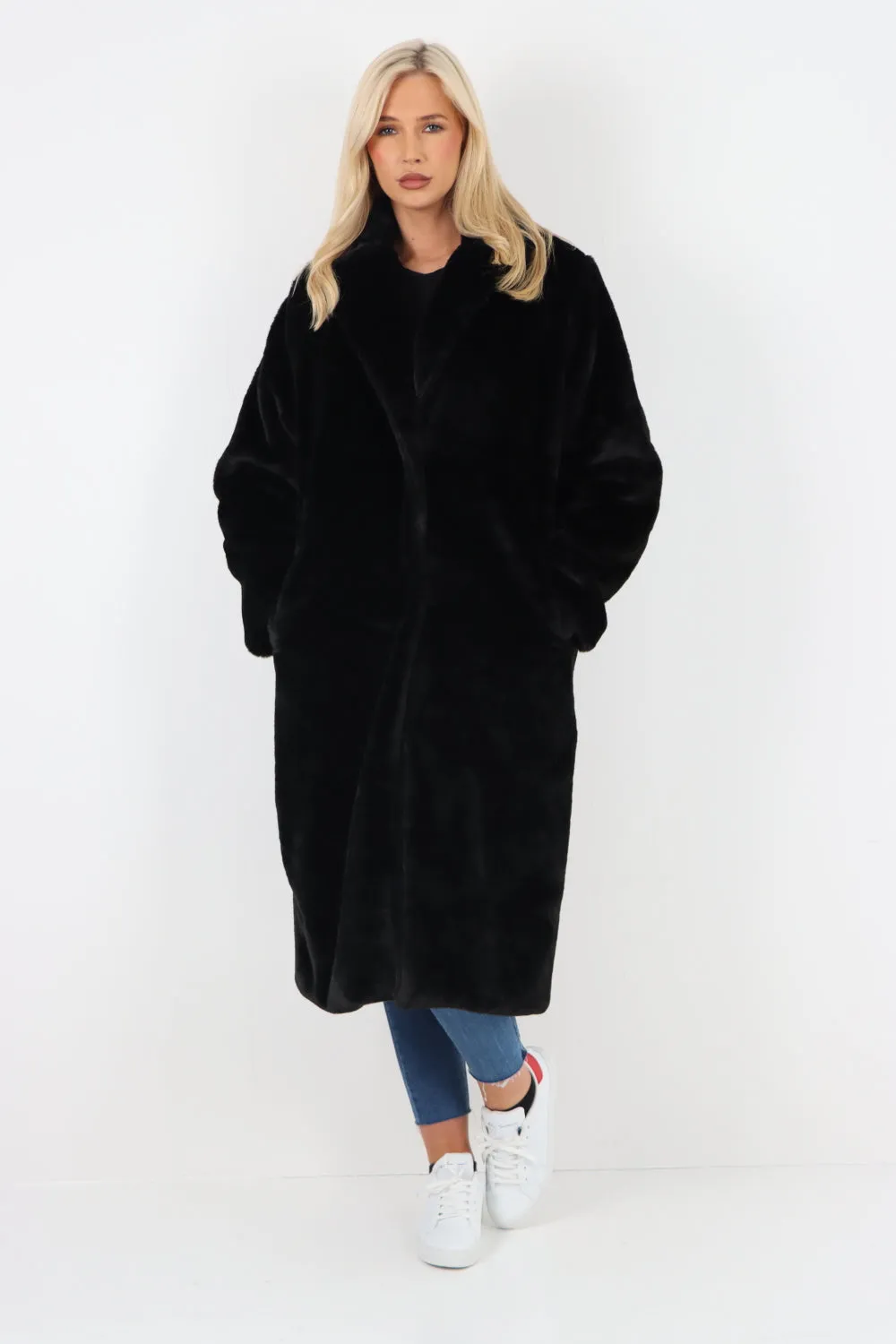 Italian Oversized Faux Fur Long Warm Teddy Coat