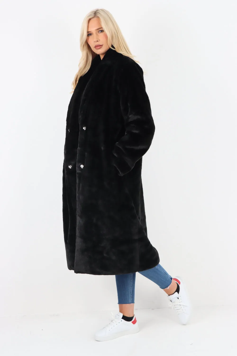 Italian Oversized Faux Fur Long Warm Teddy Coat