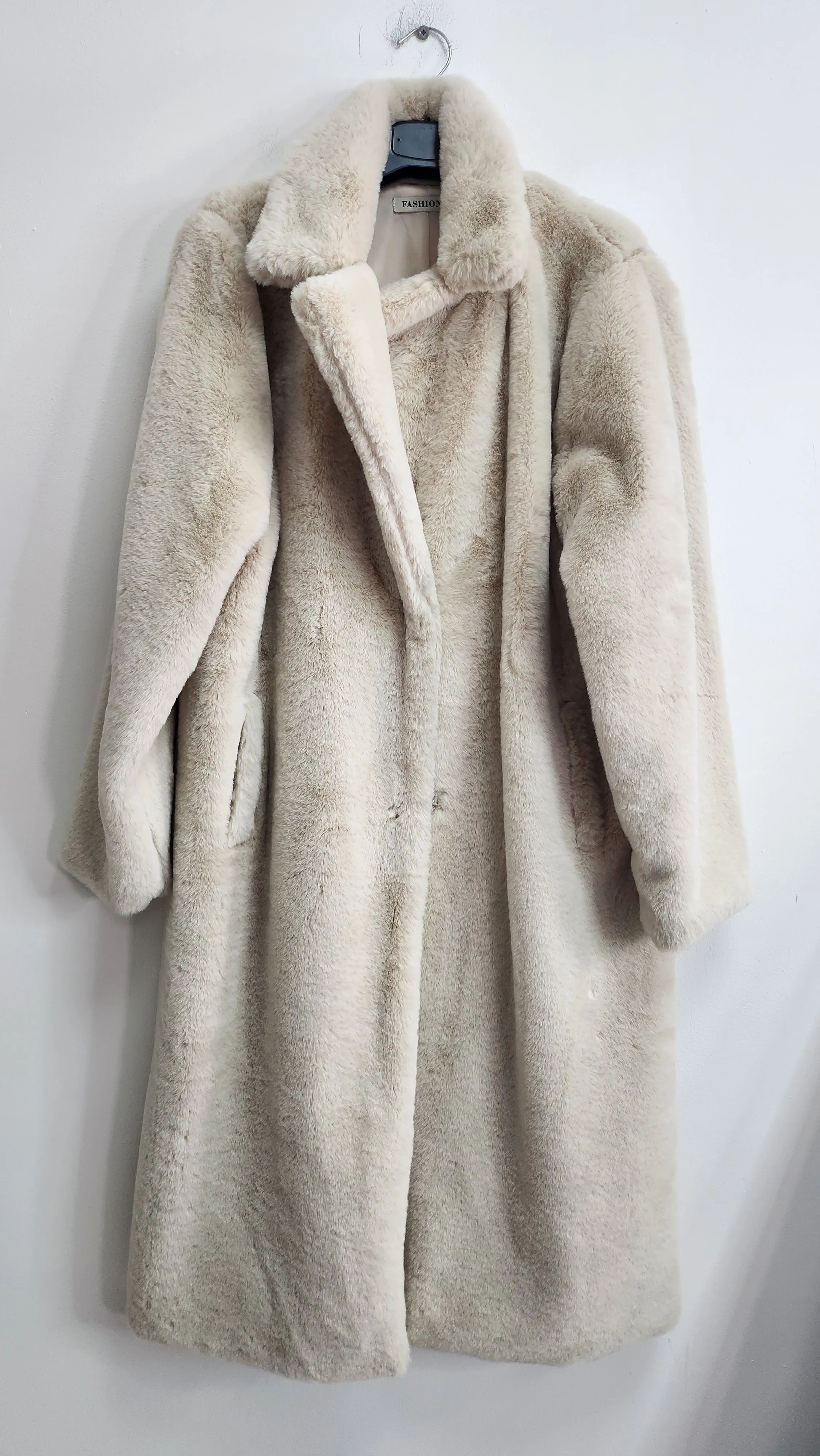 Italian Oversized Faux Fur Long Warm Teddy Coat