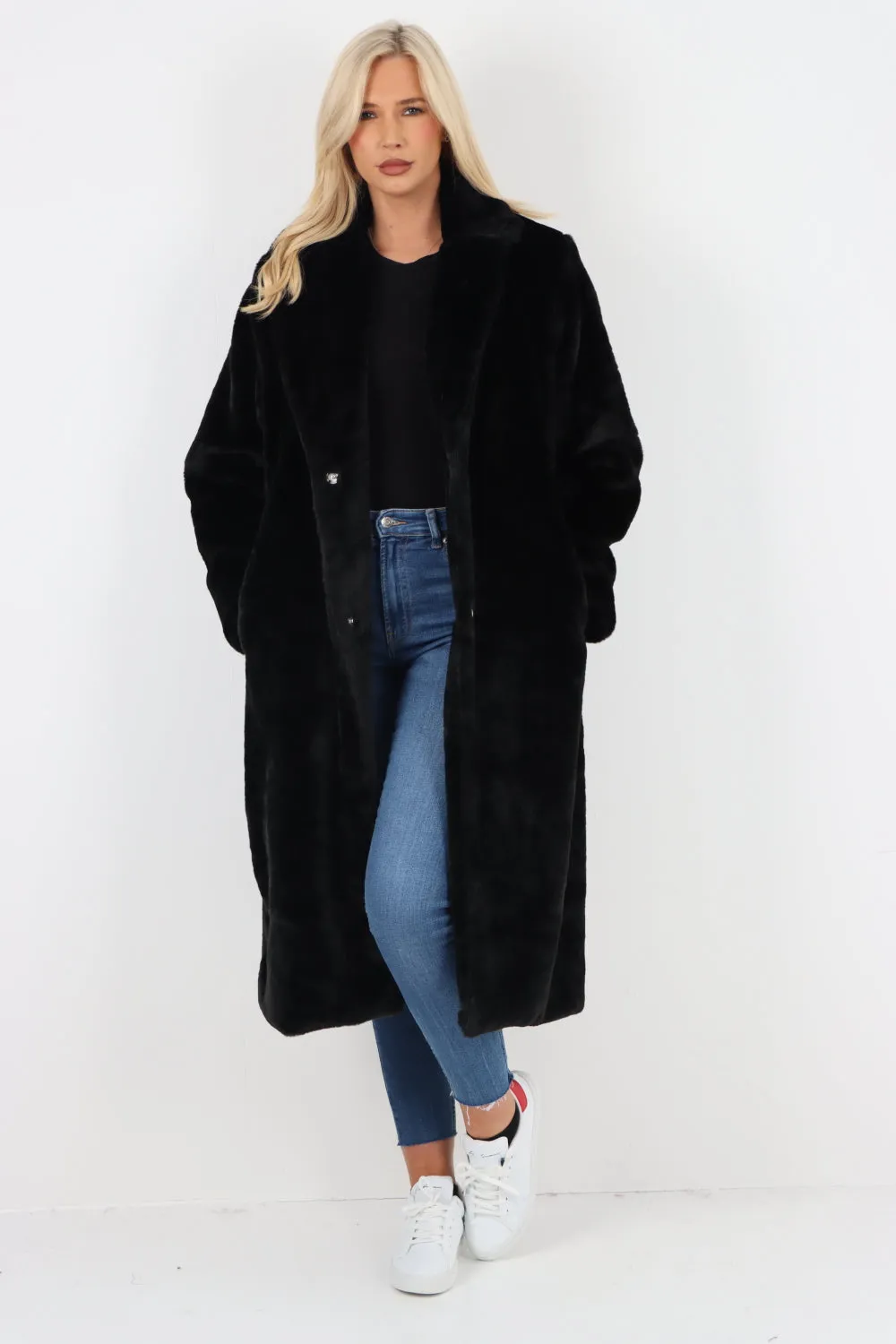 Italian Oversized Faux Fur Long Warm Teddy Coat