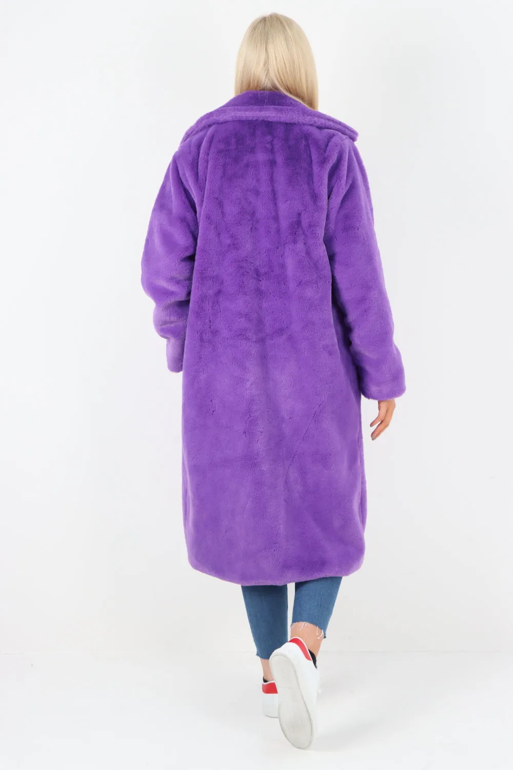 Italian Oversized Faux Fur Long Warm Teddy Coat