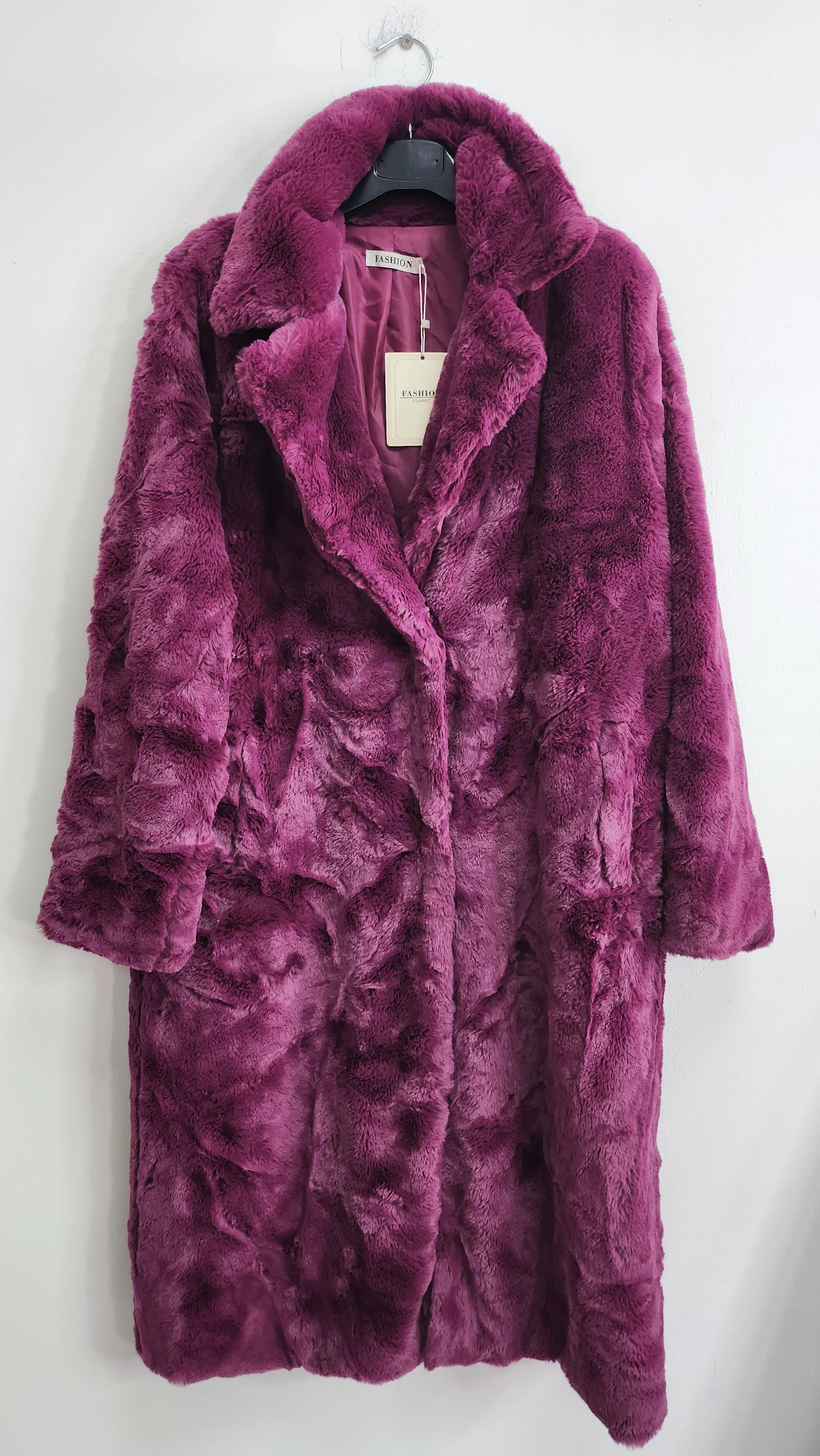 Italian Oversized Faux Fur Long Warm Teddy Coat