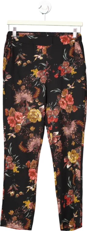 James Lakeland Black Floral Trousers EU 40