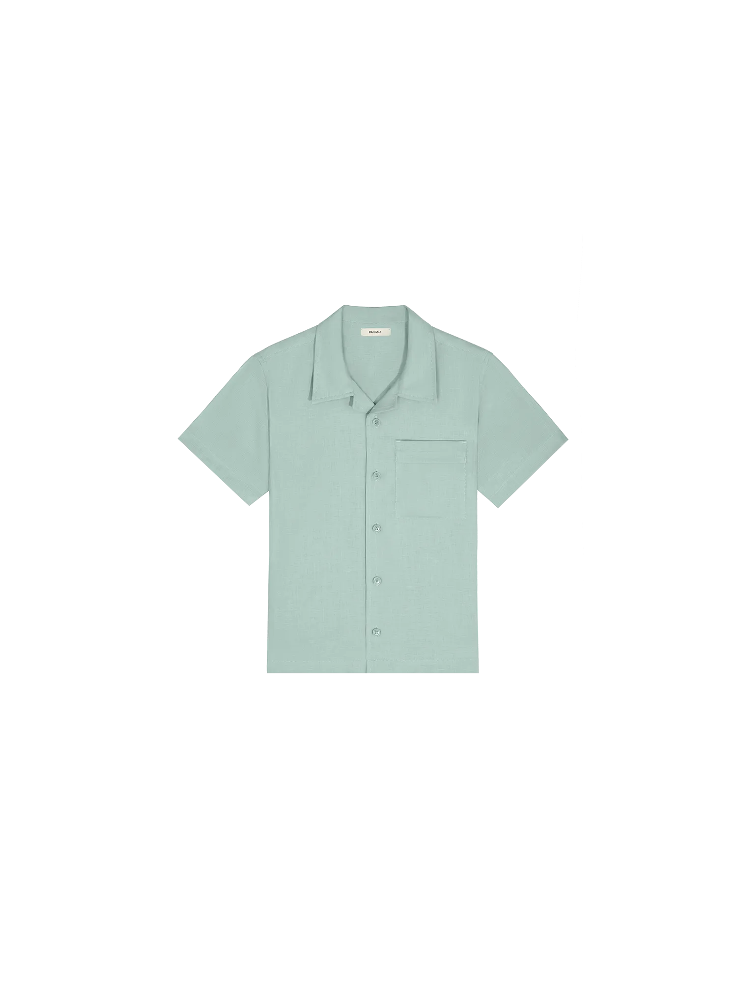 Kids' DNA Aloe Linen Camp Collared Shirt—eucalyptus blue