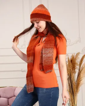 Knitted Beanie and Scarf Set - Women's Cozy Hat Scarf - Trending Fashion Outfit for Winter