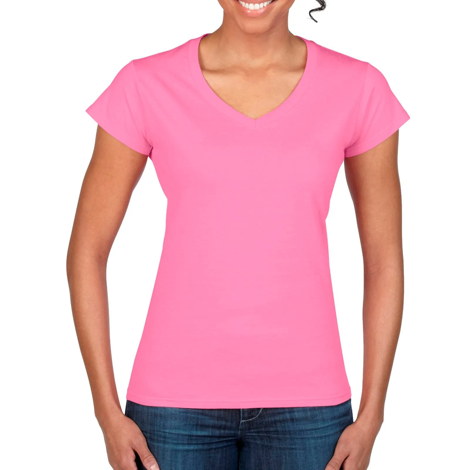 Ladies' Fitted Softstyle V-Neck T-Shirt