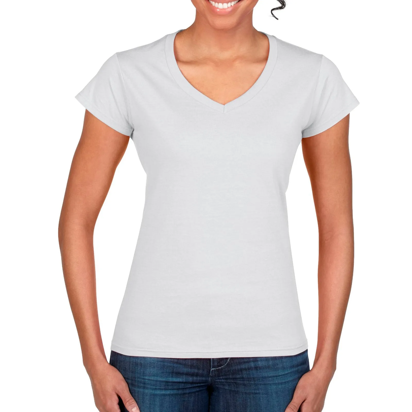 Ladies' Fitted Softstyle V-Neck T-Shirt