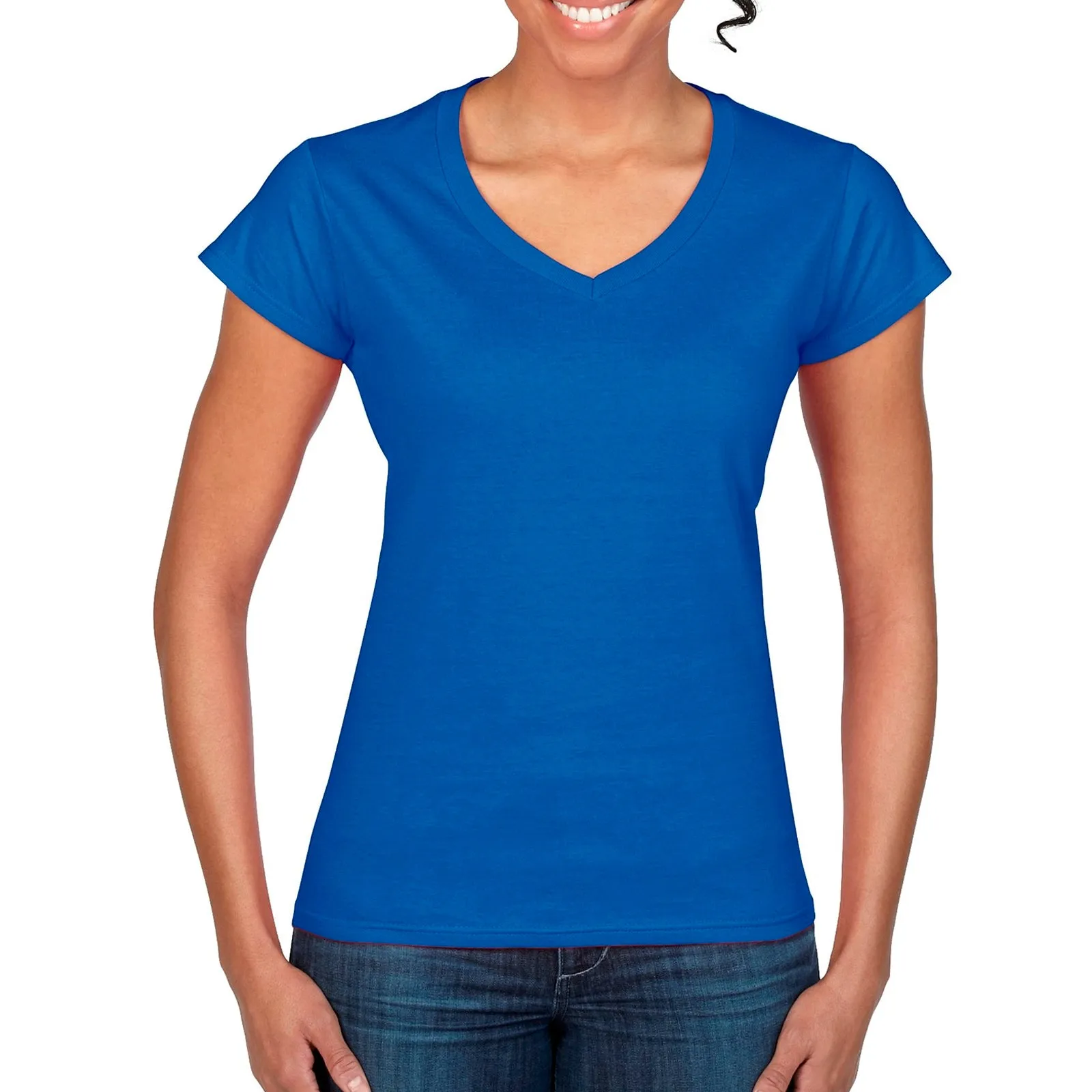 Ladies' Fitted Softstyle V-Neck T-Shirt