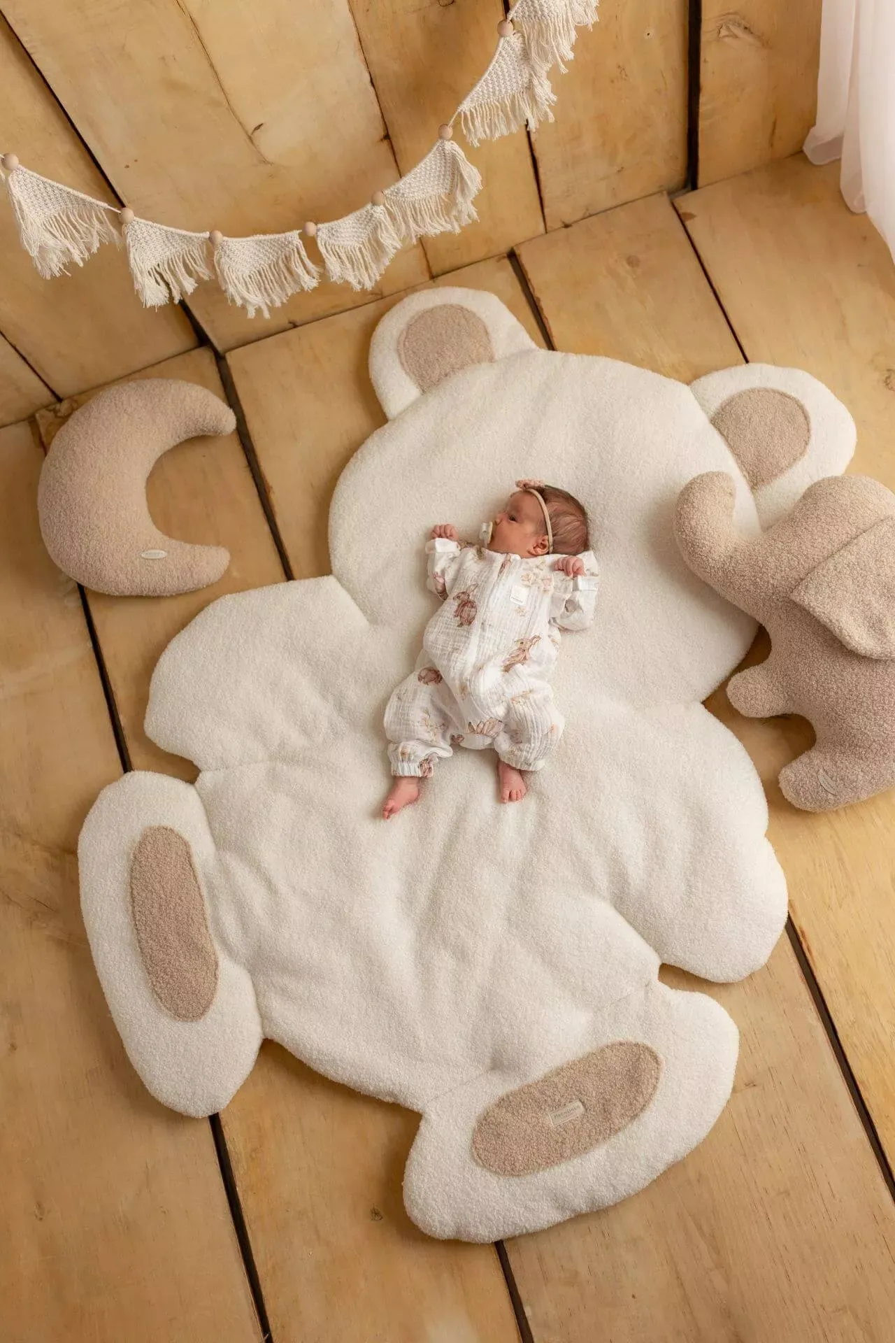 Large Bouclé Baby Floor Playmat "Bear" (4 colours)