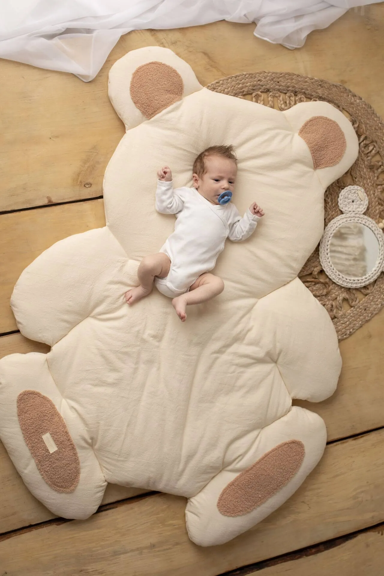 Large Floor Playmat Bear - Cotton Vanilla