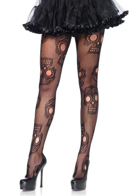 Leg Avenue  Sugar Skull Net Pantyhose  9982