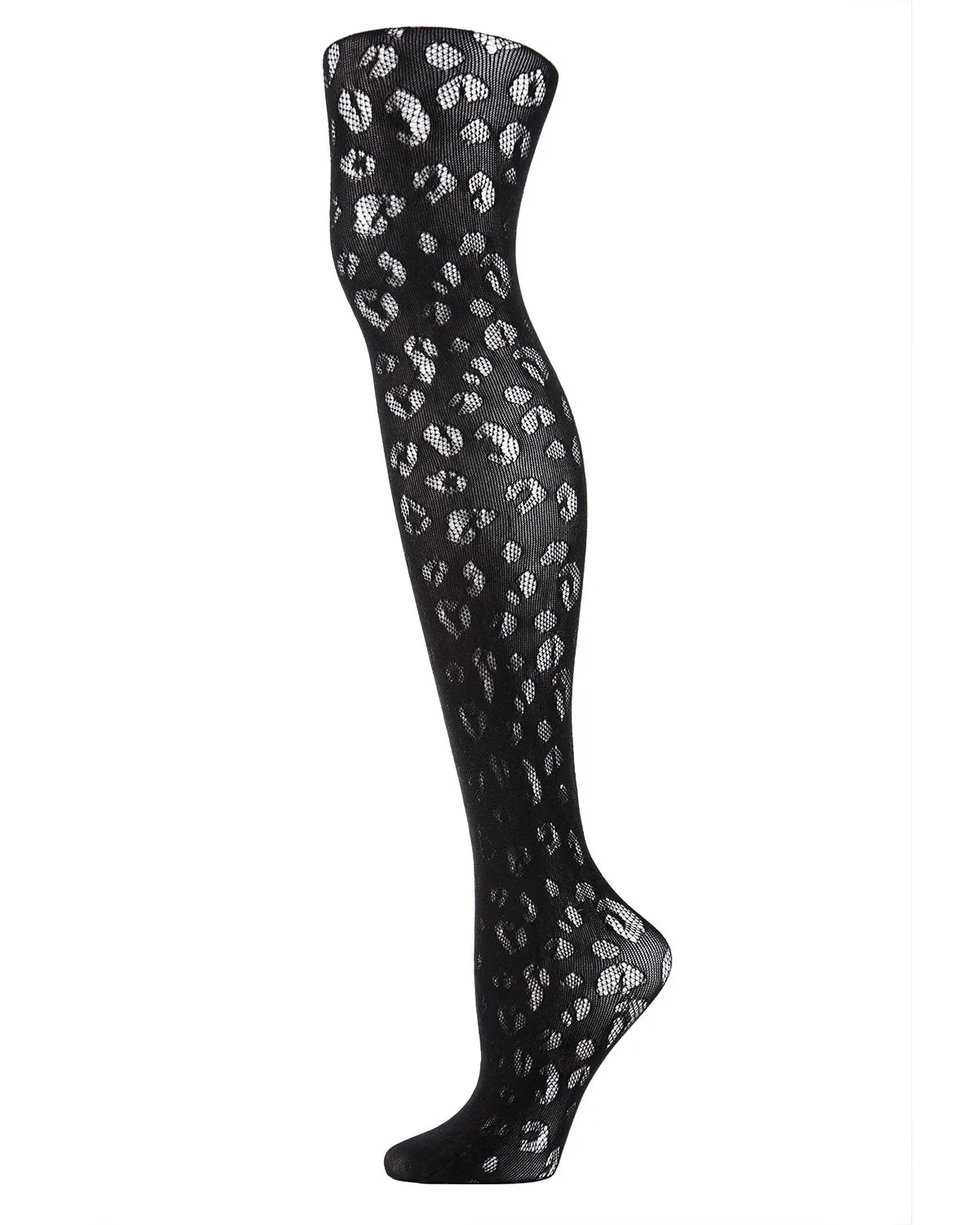 Leopard Print Semi-Opaque Net Tights