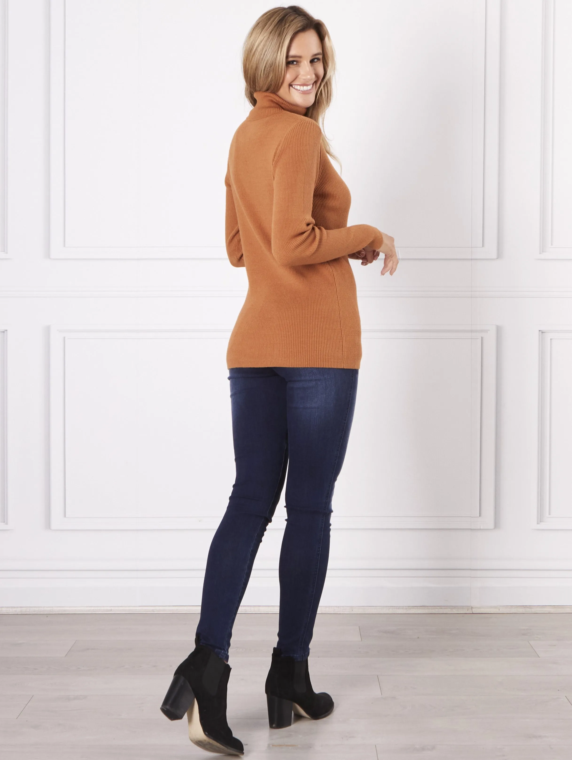 Lia Knit Skivvy- Caramel