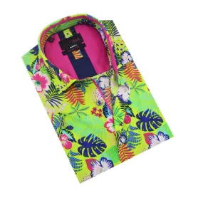 Lime Green Hawaiian Short Sleeve Shirt