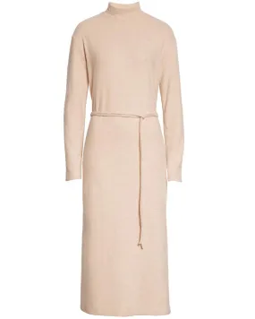 Marzipan Long Sleeve Turtleneck Midi Dress