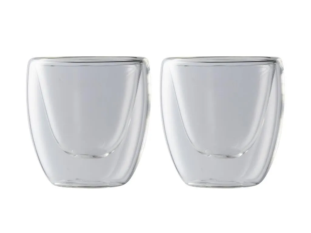 Maxwell & Williams Blend Double Wall Espresso Coffee Cup 80ML Set of 2 GB