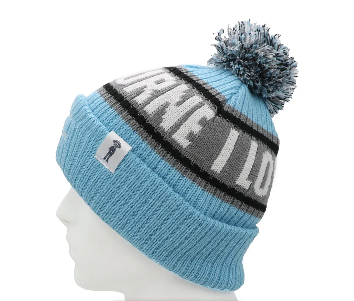 MELBOURNE I LOVE YOU BEANIE - BLUE-GREY - PRESALE