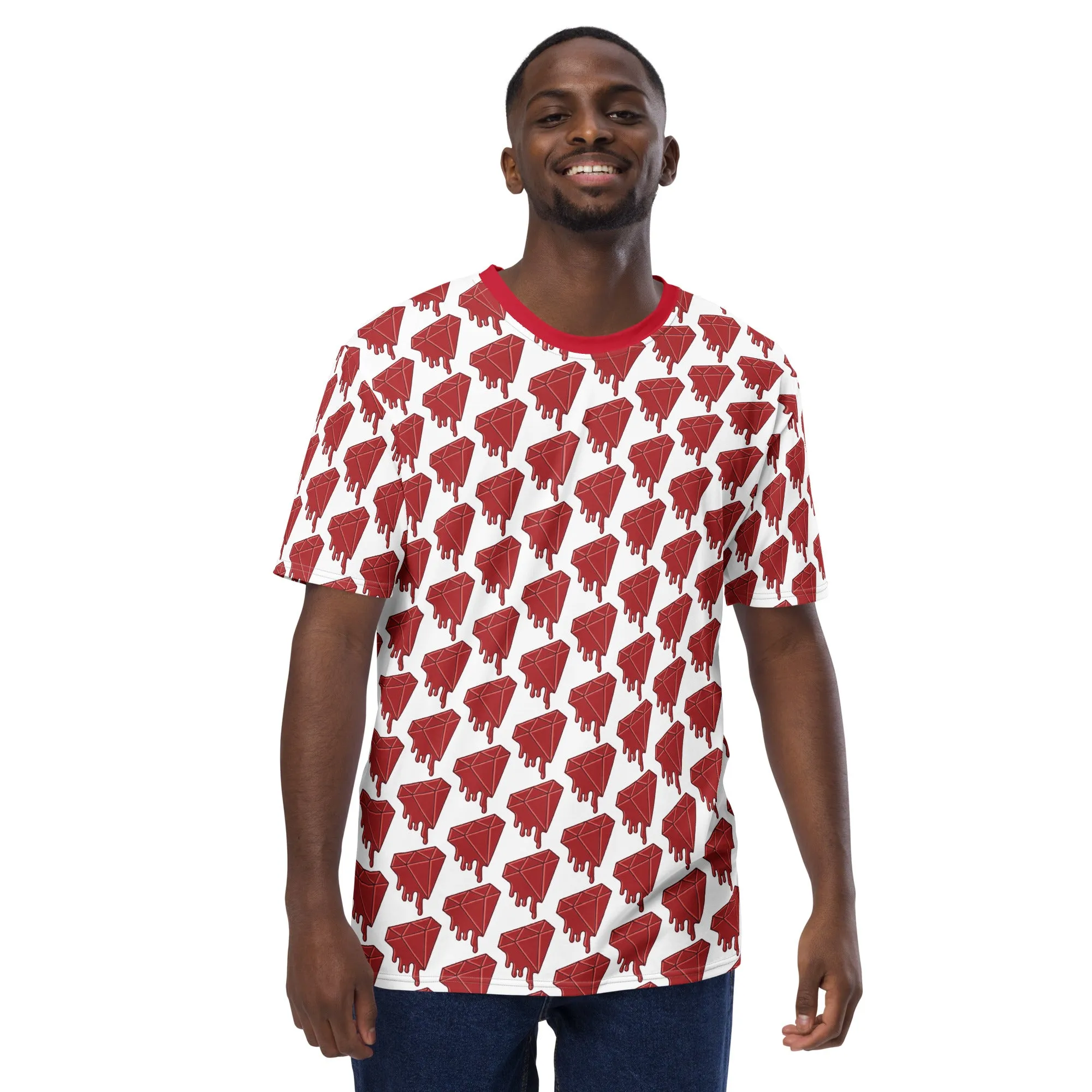 Melting Red Diamonds All Over Print Men's t-shirt